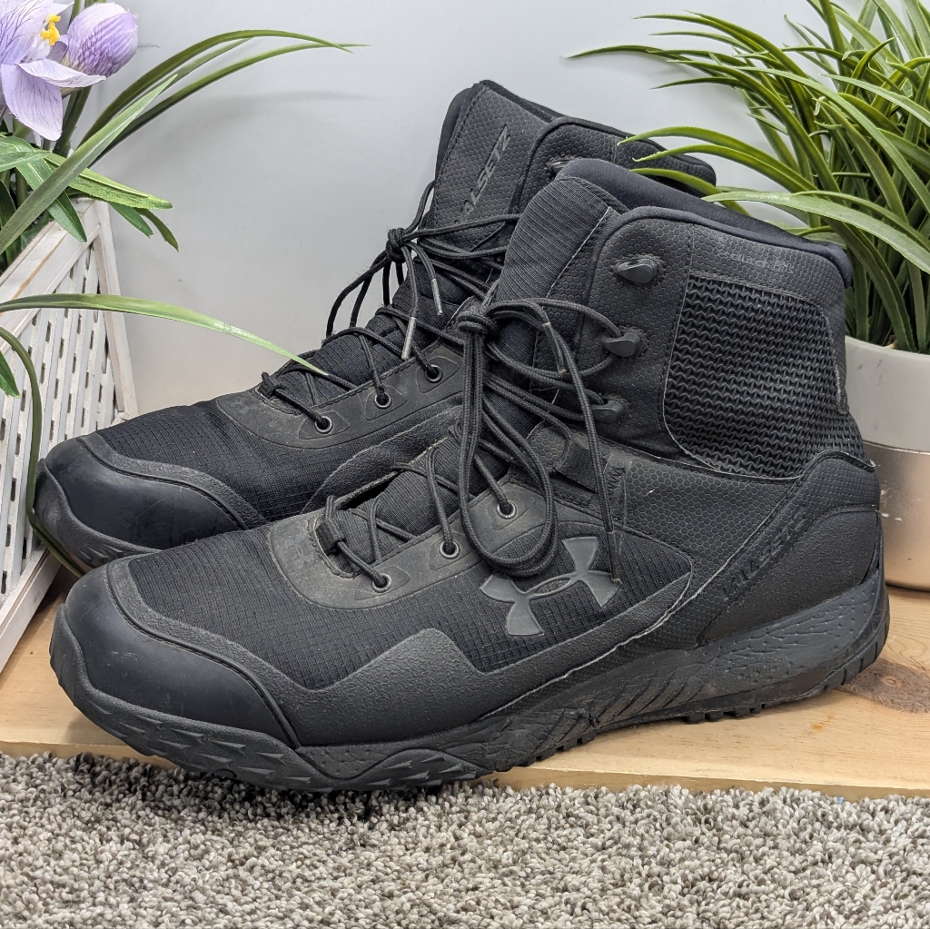 Under Armour Boots Mens Size 14 Black Valsetz Rts 1.5 Tactical Military Combat